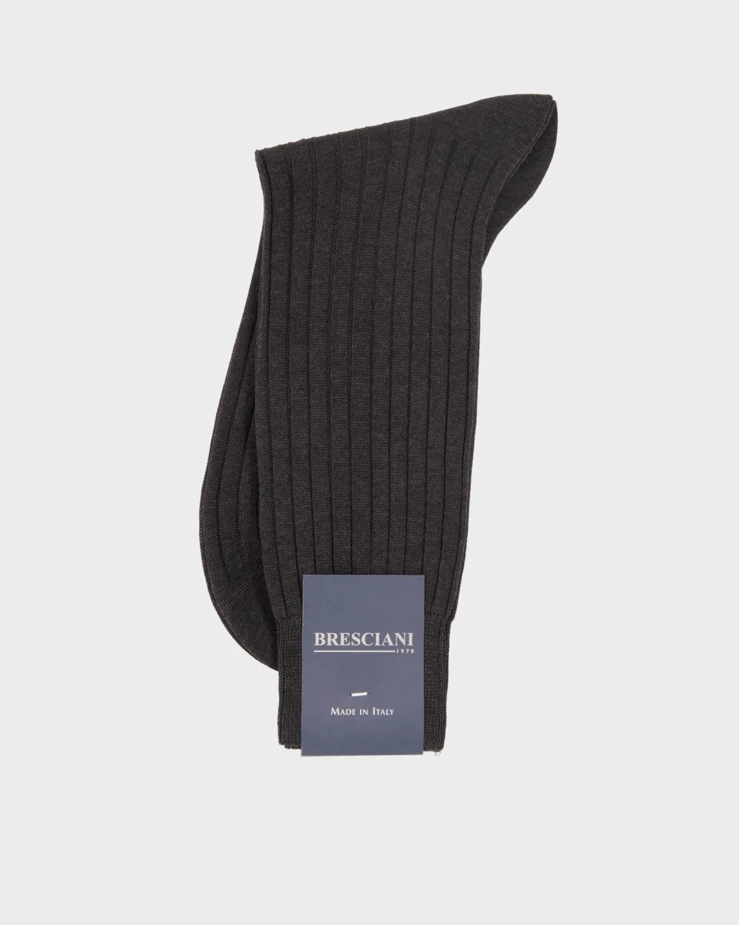 Anthracite Cotton Calf Length Socks
