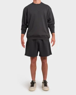 Anthracite Grey Terry Cotton Shorts
