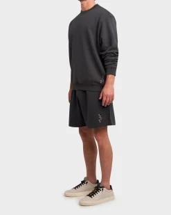 Anthracite Grey Terry Cotton Shorts