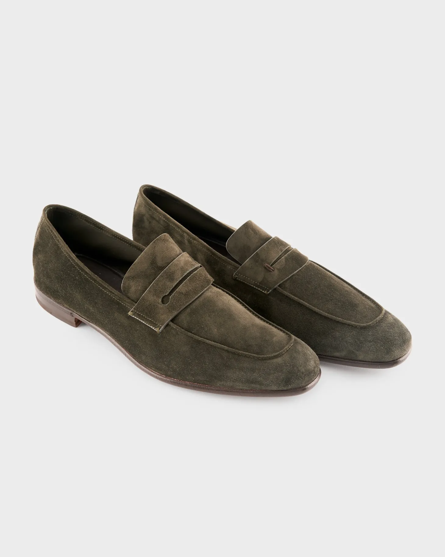 Army Green Suede L'Asola Loafers