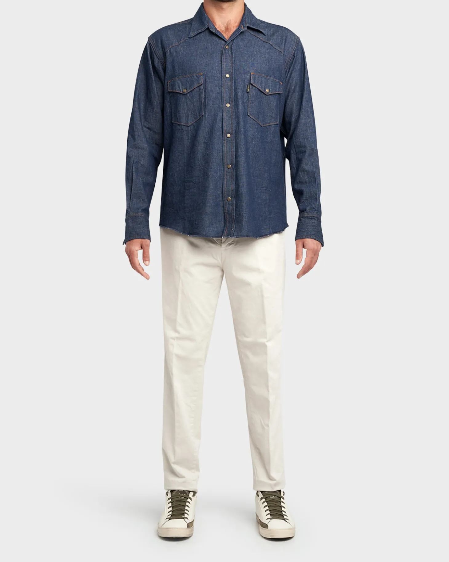 Beige Cotton Chinos