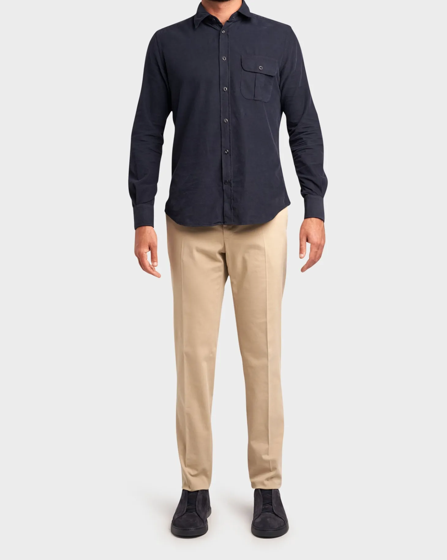 Beige Cotton Chinos