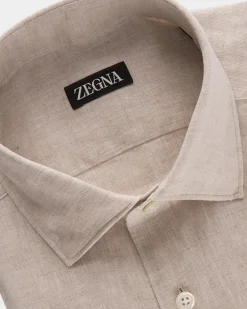 Beige Linen Shirt
