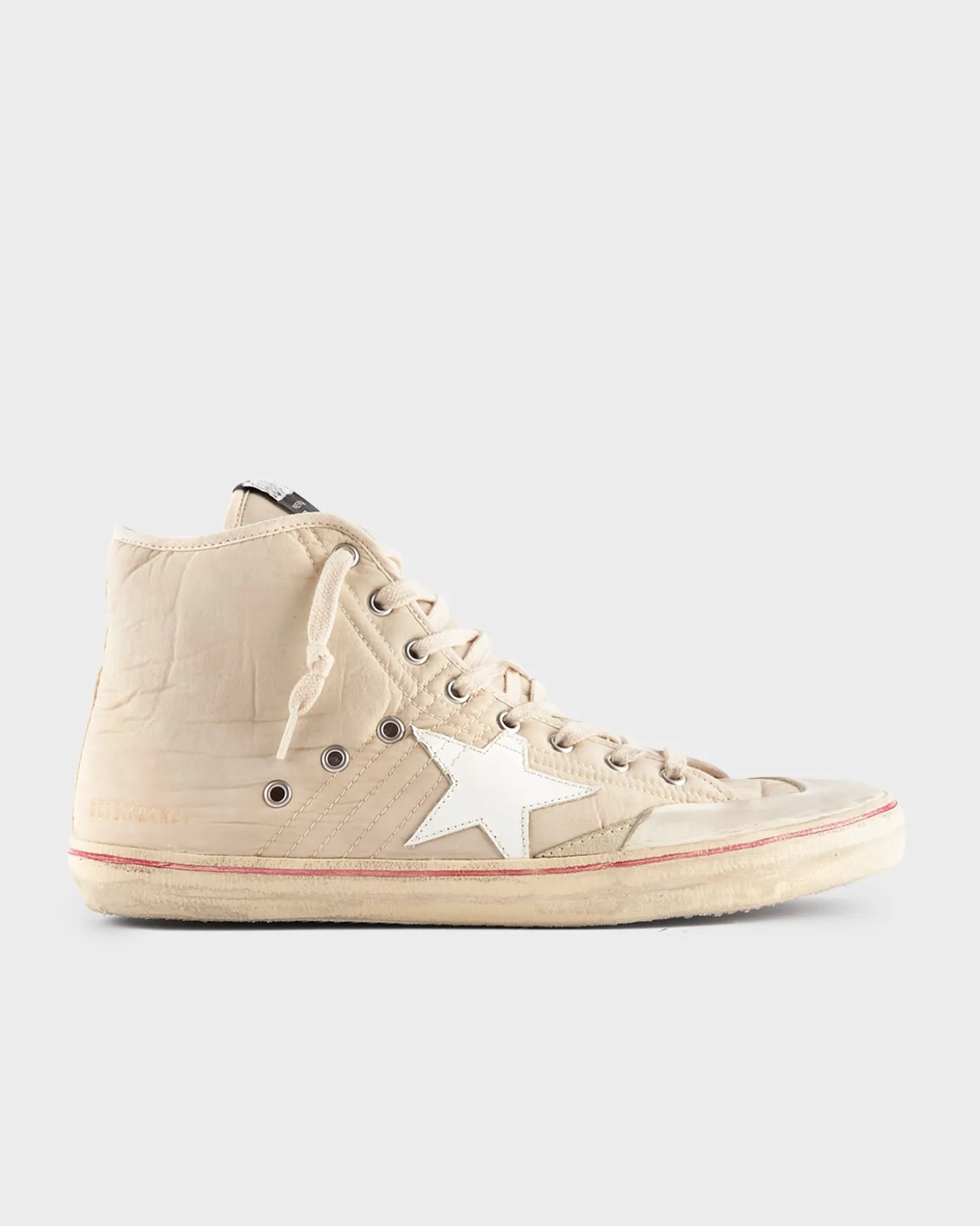 Beige Washed Nylon Francy Sneakers