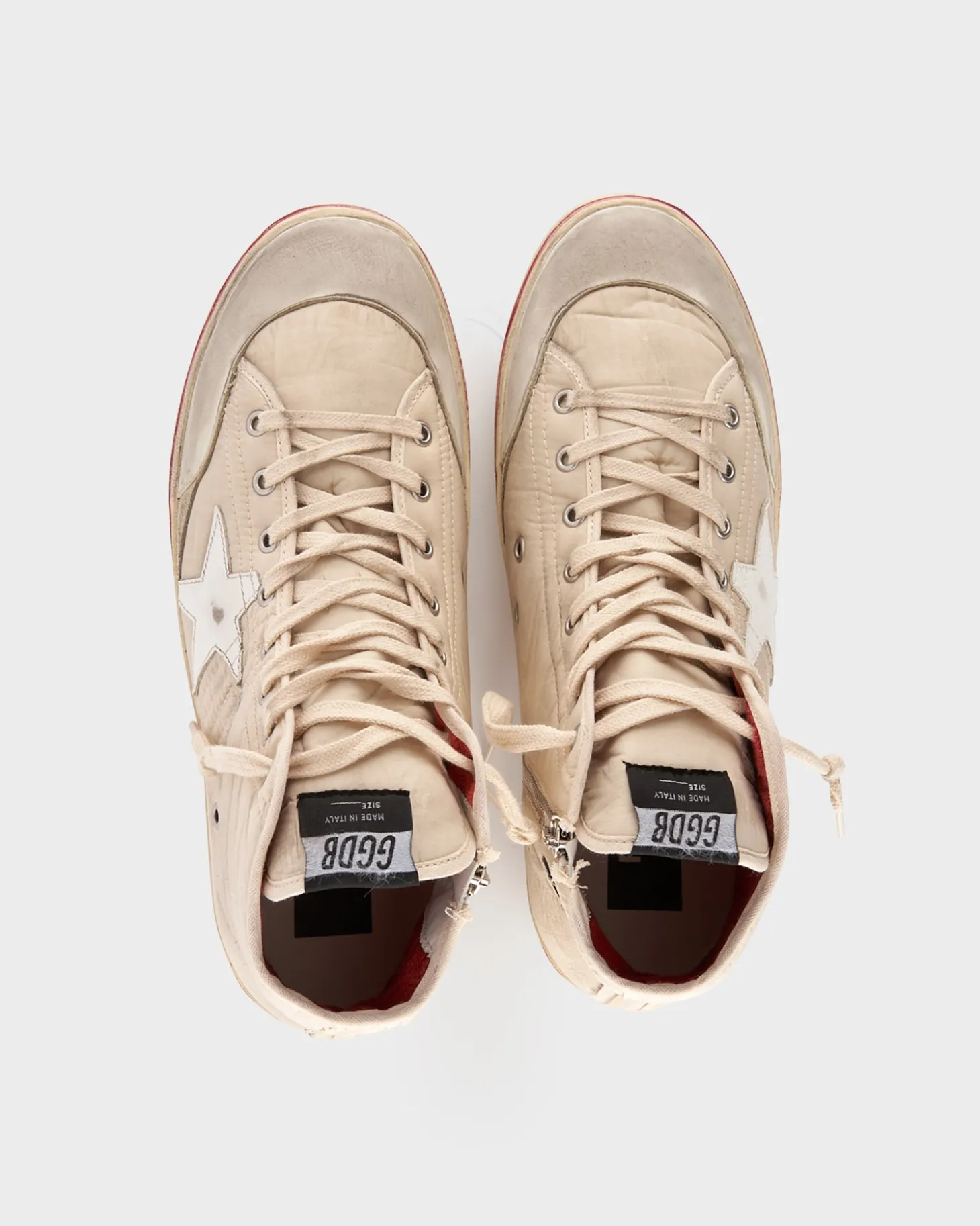 Beige Washed Nylon Francy Sneakers