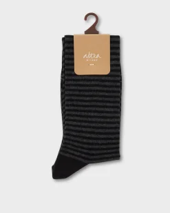 Black And Grey Striped Socks