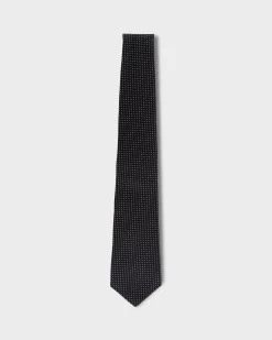 Black And White Dot Pattern Tie