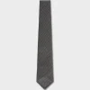 Black And White Silk Mesh Couture Tie
