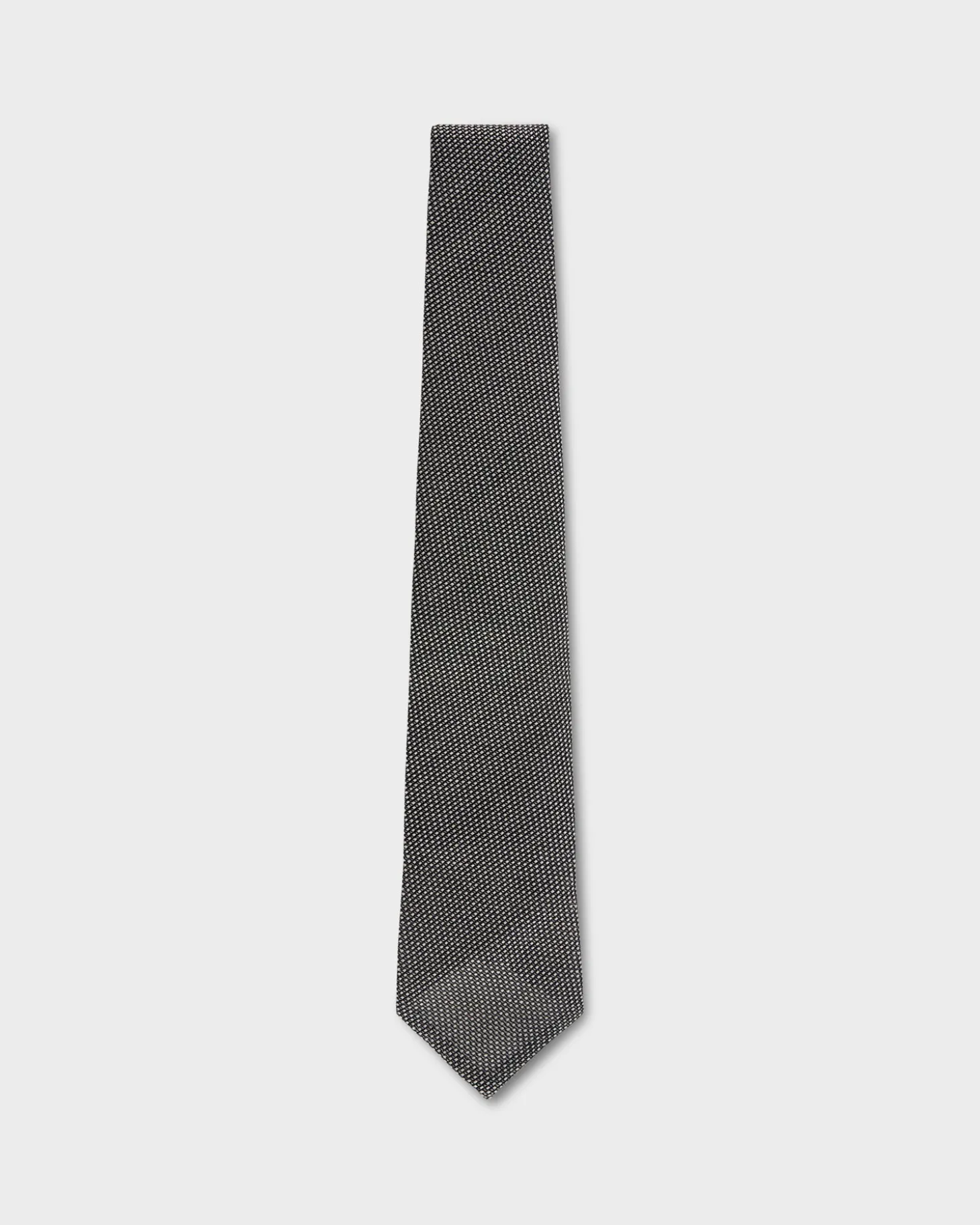 Black And White Silk Mesh Couture Tie