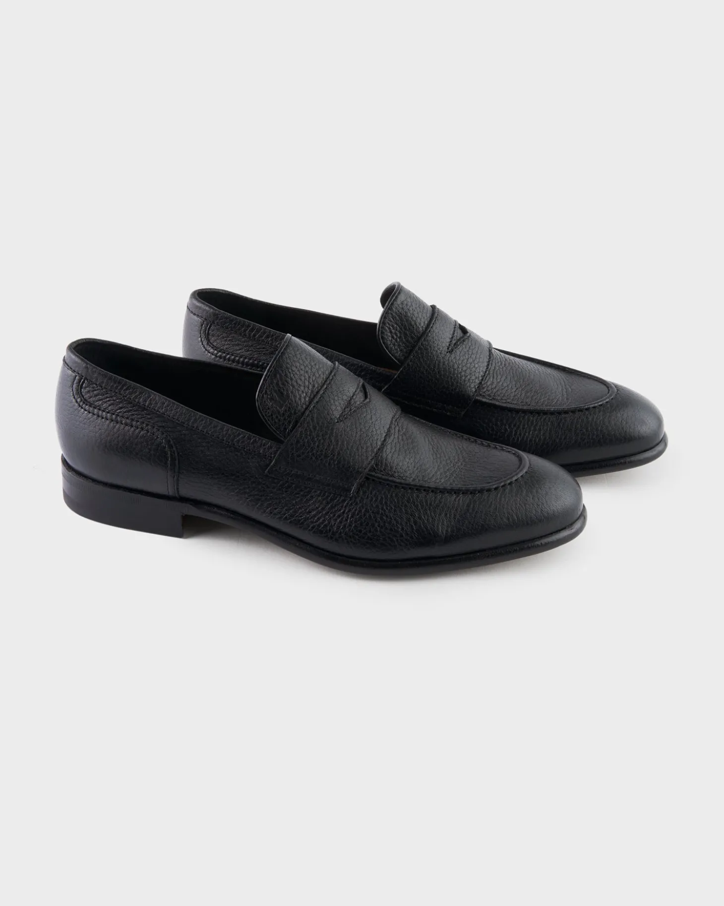 Black Belgrado Deerskin Loafer