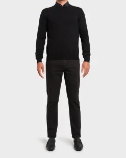 Black Cashmere Crew Neck Sweater