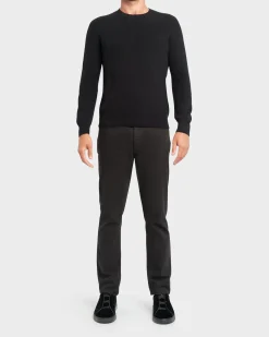 Black Cashmere Crewneck Sweater