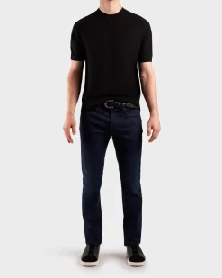 Black Cotton Knit Shirt