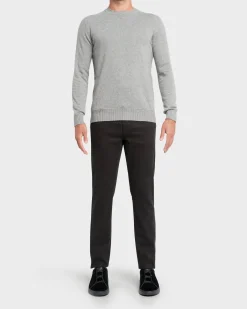 Black Cotton Lyocell Slim Fit Jeans