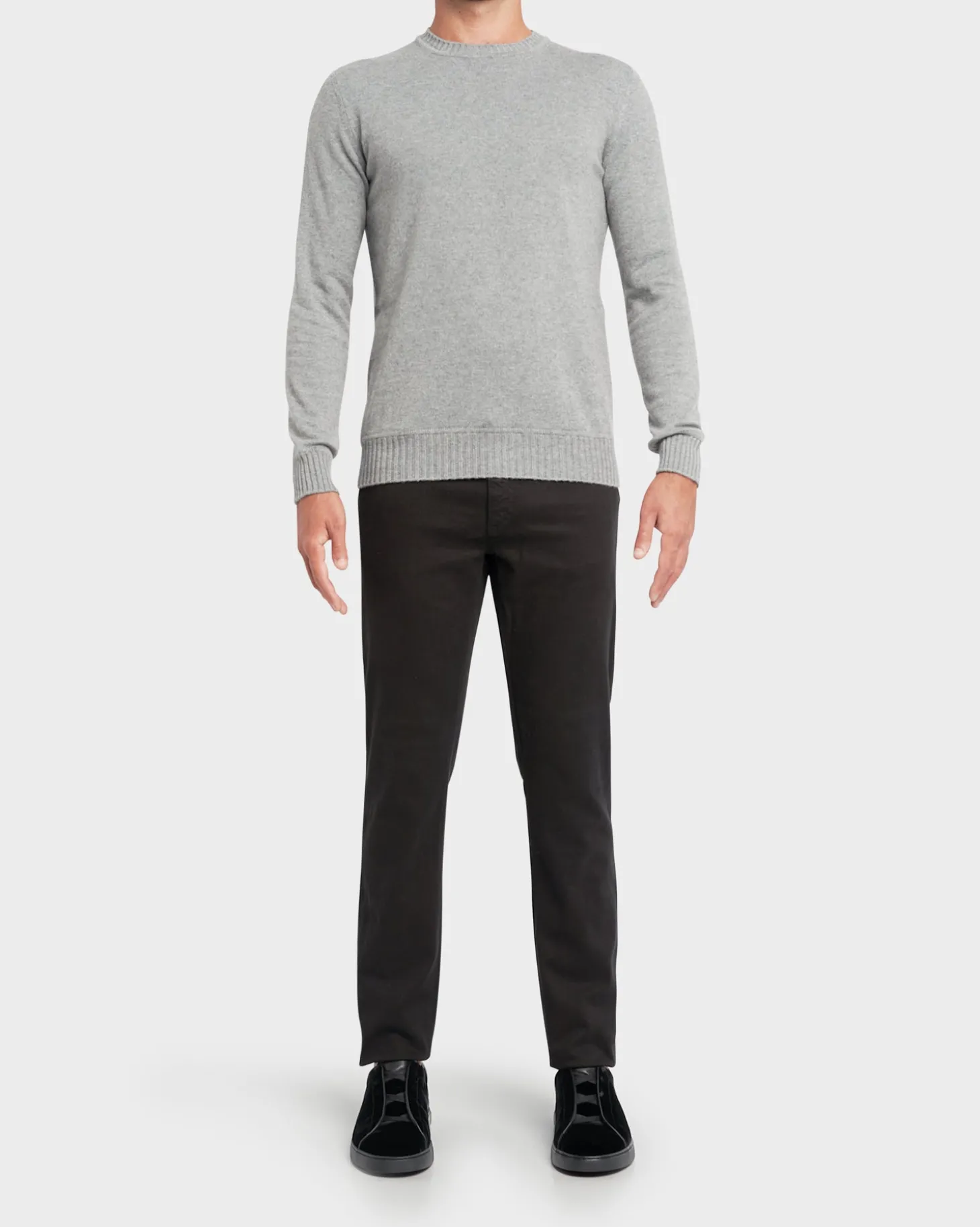 Black Cotton Lyocell Slim Fit Jeans