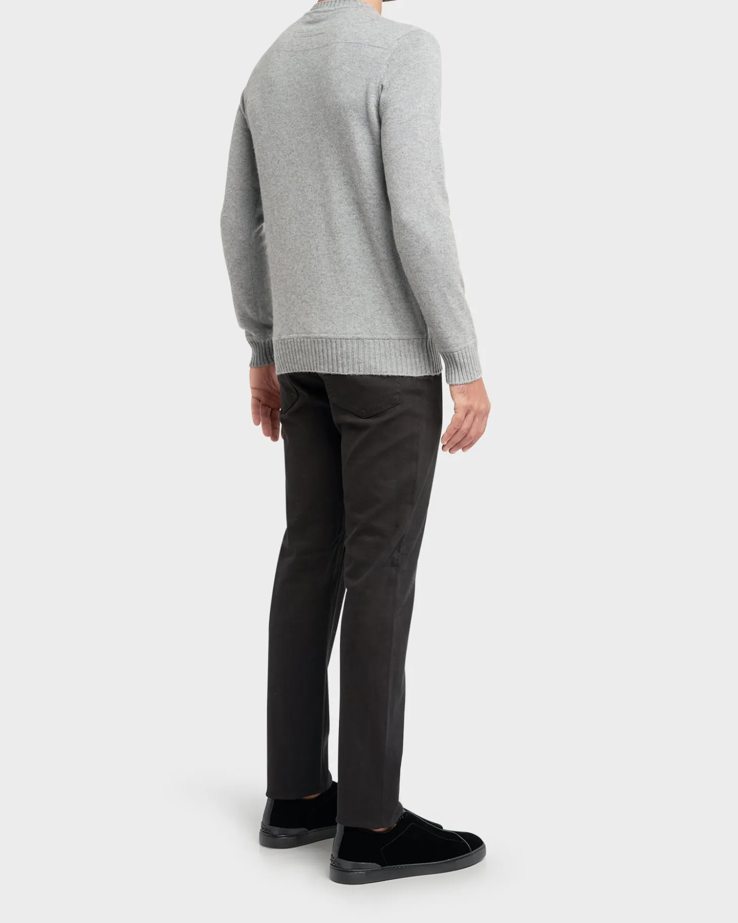 Black Cotton Lyocell Slim Fit Jeans