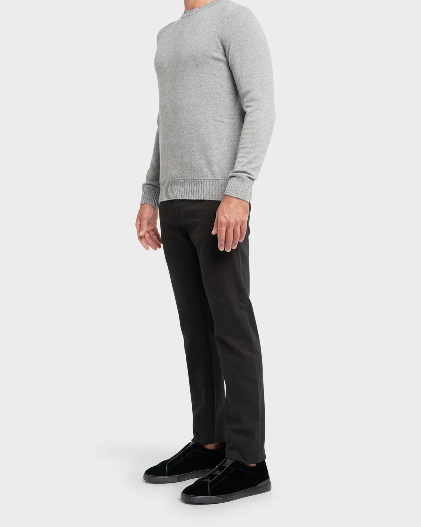 Black Cotton Lyocell Slim Fit Jeans