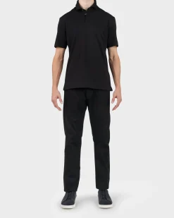 Black Cotton Polo Shirt