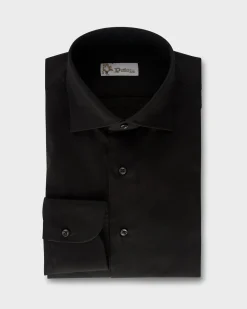 Black Cotton Stretch Shirt