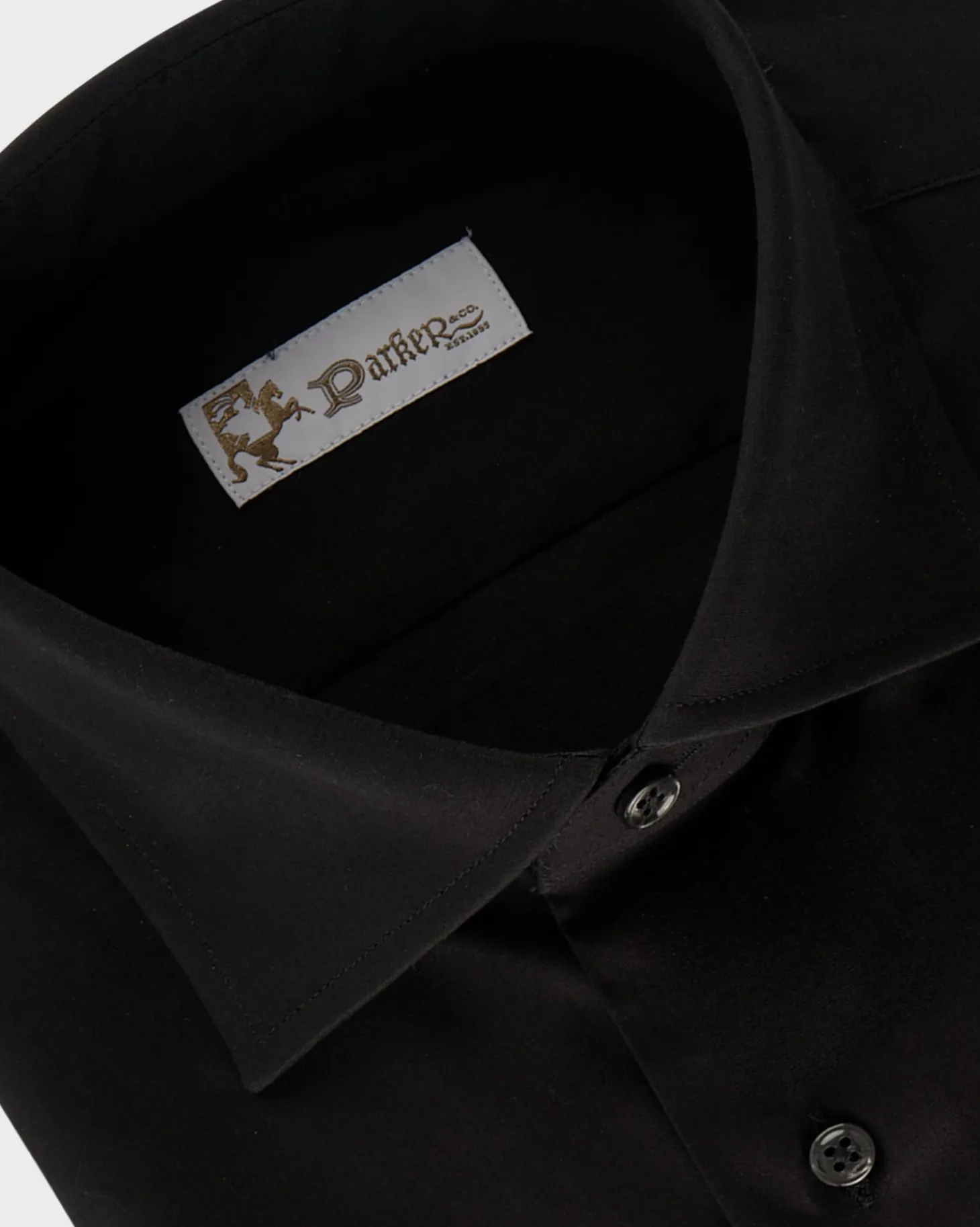 Black Cotton Stretch Shirt