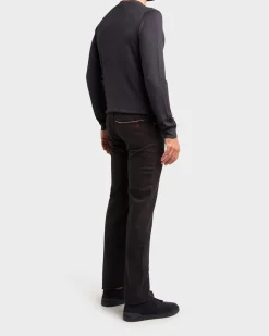 Black Cotton Stretch Slim Fit Denim Jeans