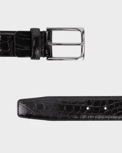Black Crocodile Belt