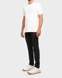 Black Lightweight Cotton Stretch Slim Fit Jeans