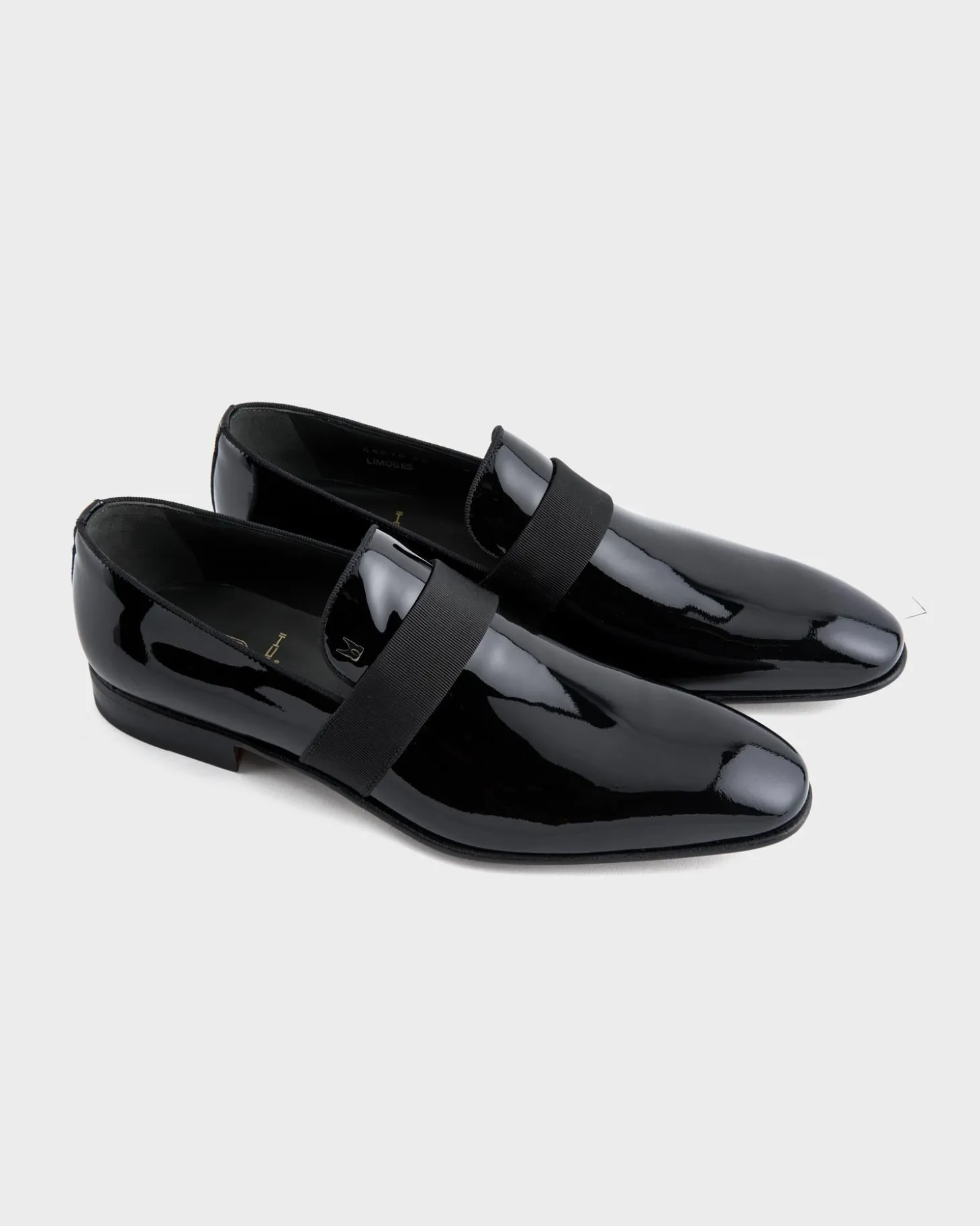 Black Limoges Patent Slip On Shoes