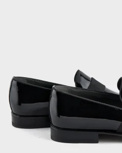 Black Limoges Patent Slip On Shoes