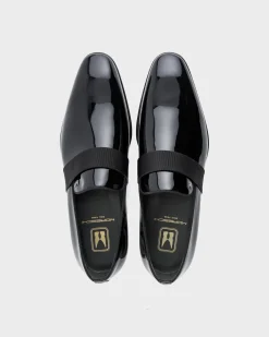 Black Limoges Patent Slip On Shoes