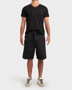 Black Linen Shorts