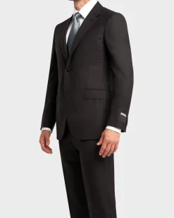 Black Microcheck 15Milmil15 Wool Suit