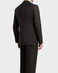 Black Microcheck 15Milmil15 Wool Suit