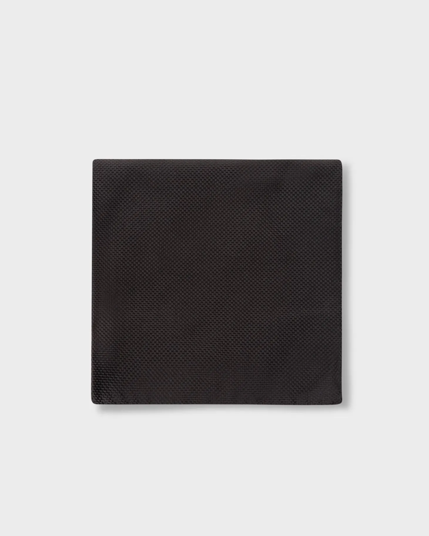 Black Microtexture Silk Pocket Square