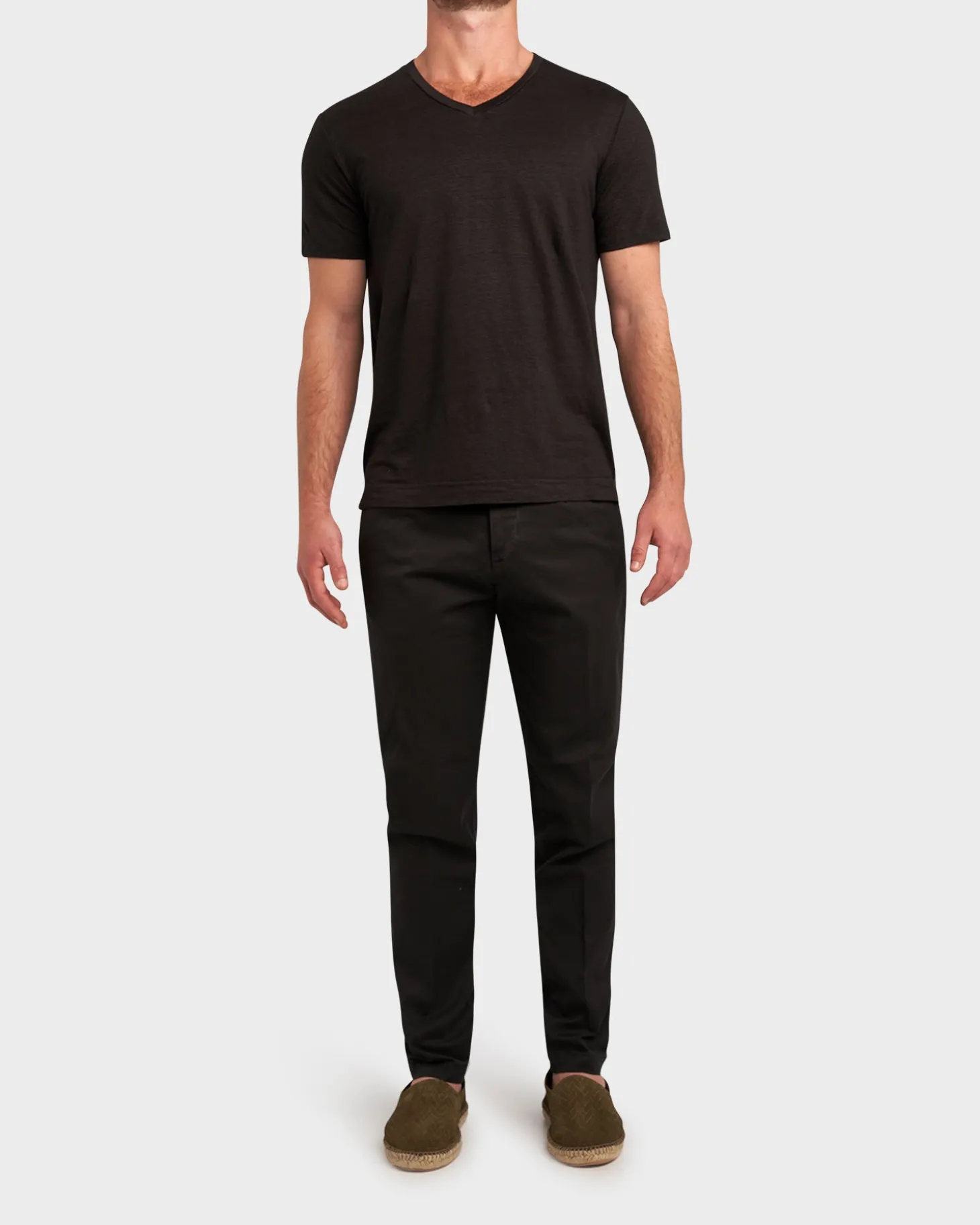 Black New Barcelona Cotton Stretch Chinos