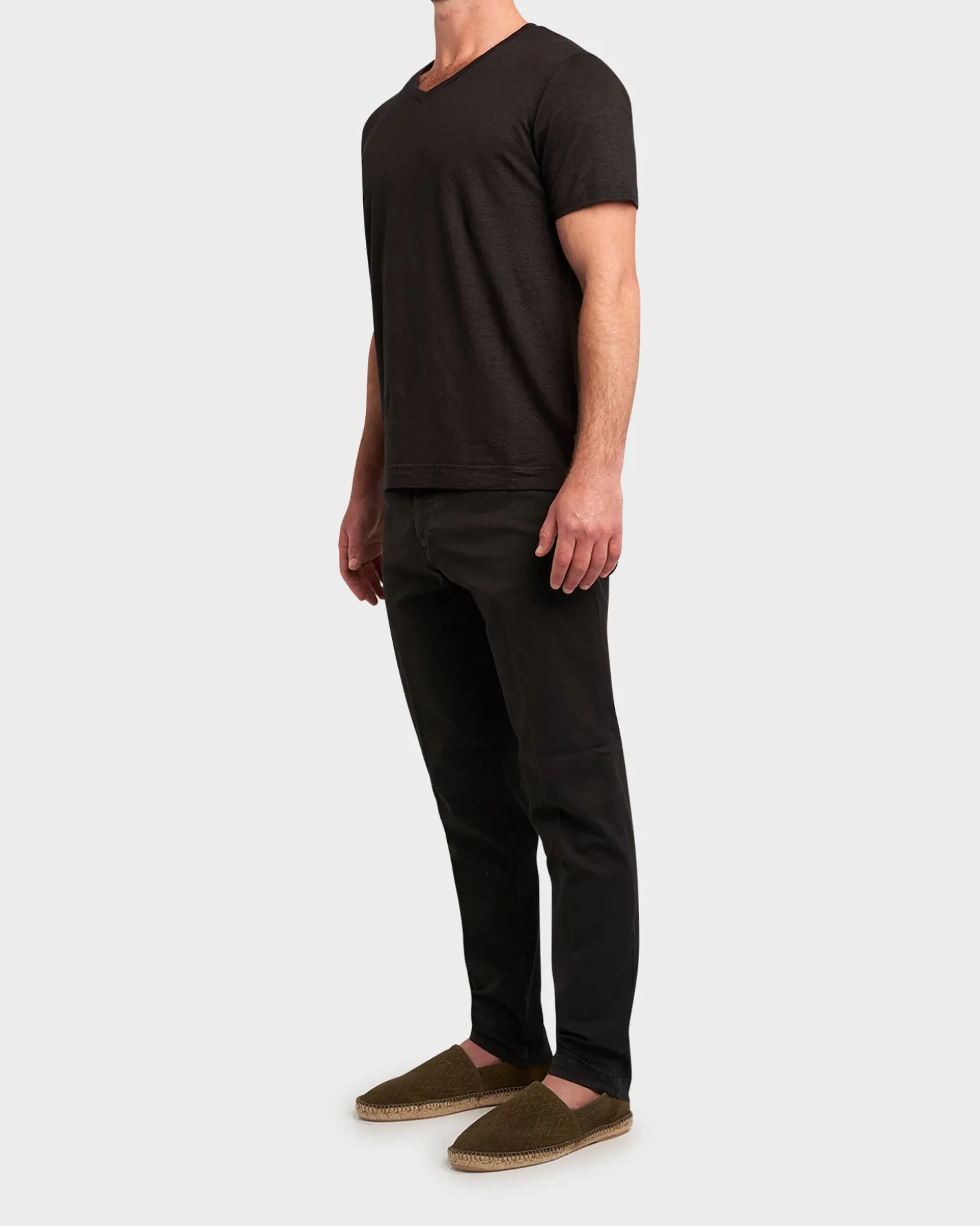 Black New Barcelona Cotton Stretch Chinos