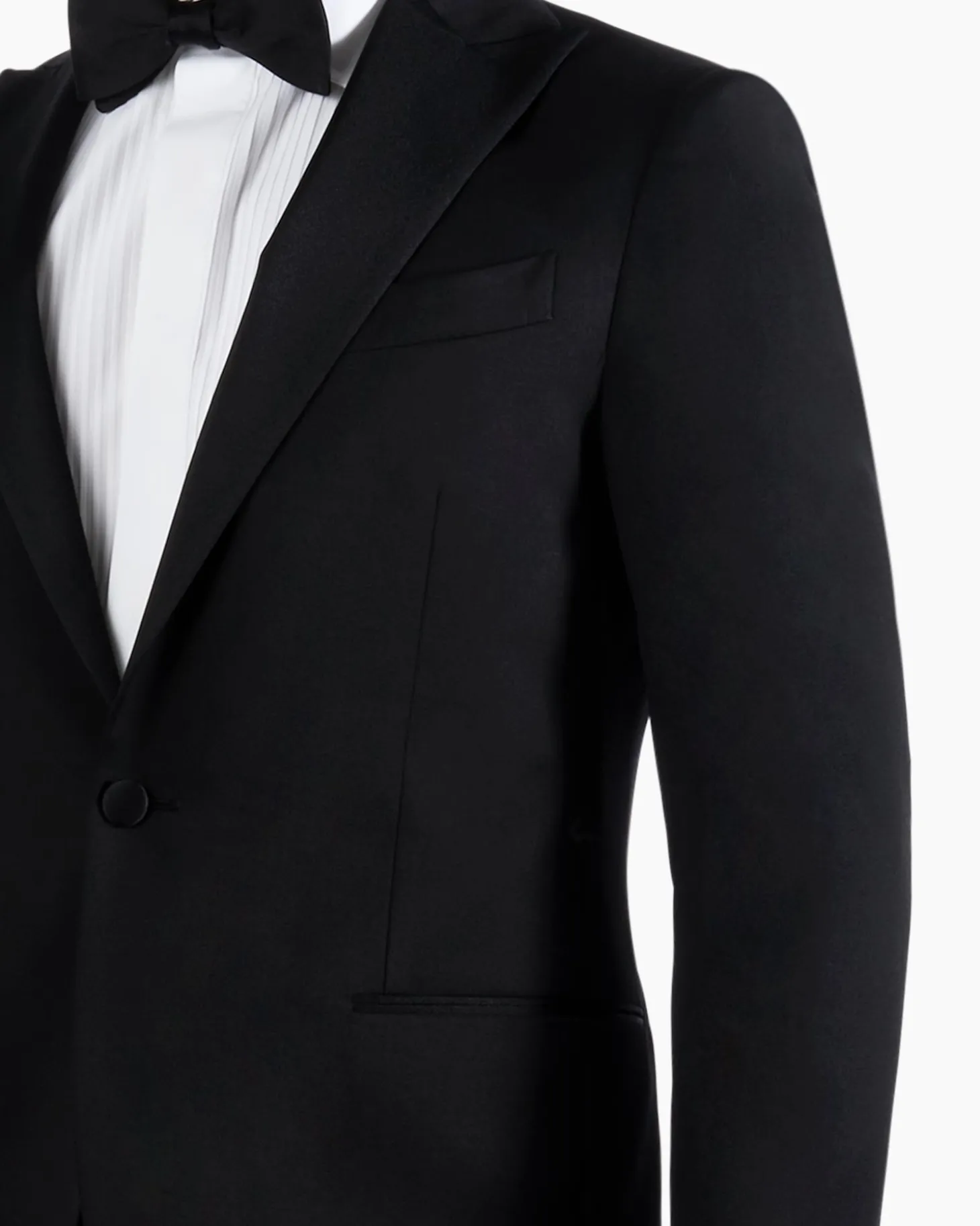 Black Peak Lapel Pure Wool Dinner Suit