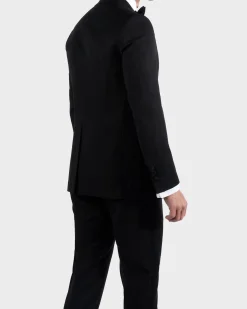 Black Peak Lapel Pure Wool Dinner Suit
