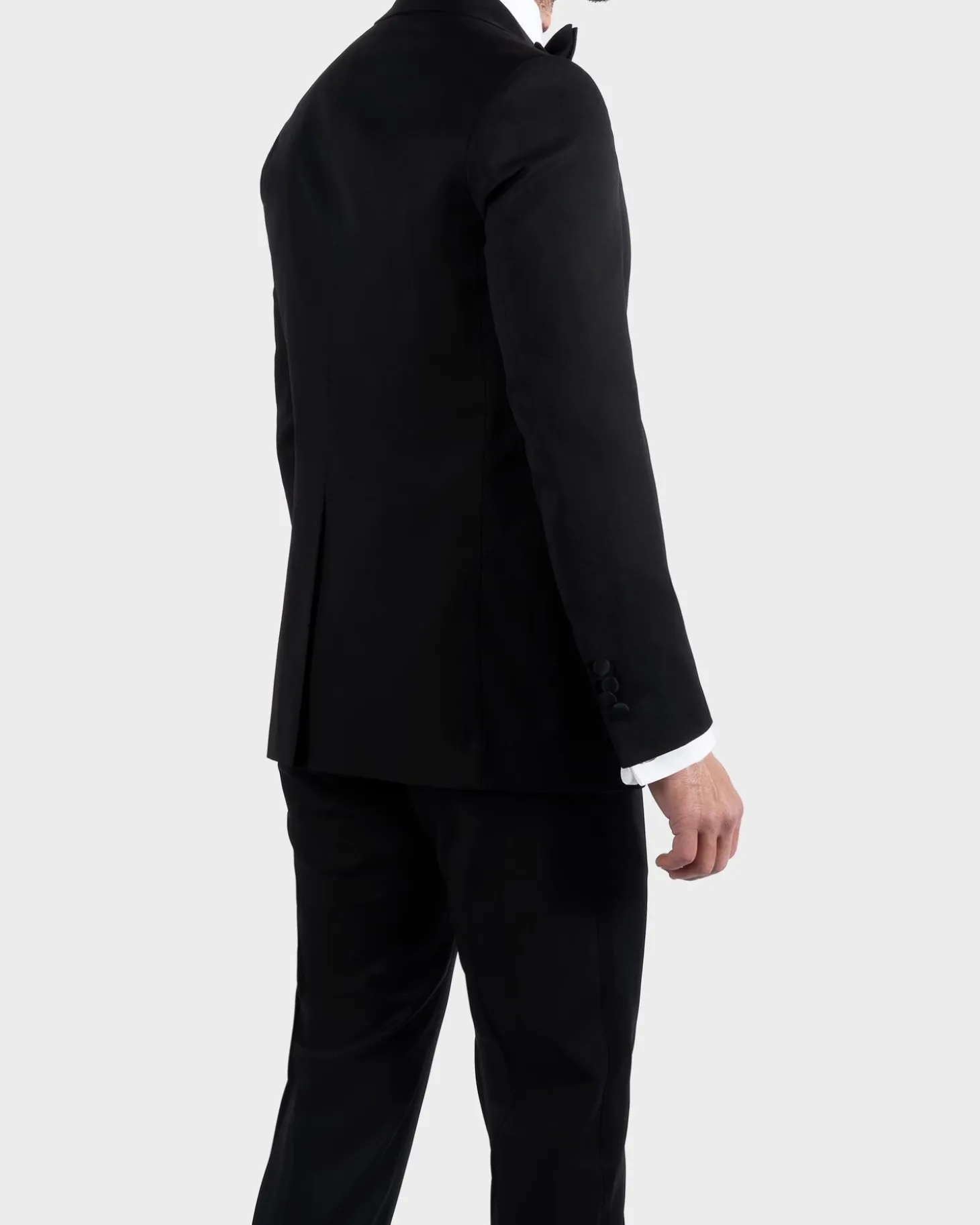 Black Peak Lapel Pure Wool Dinner Suit