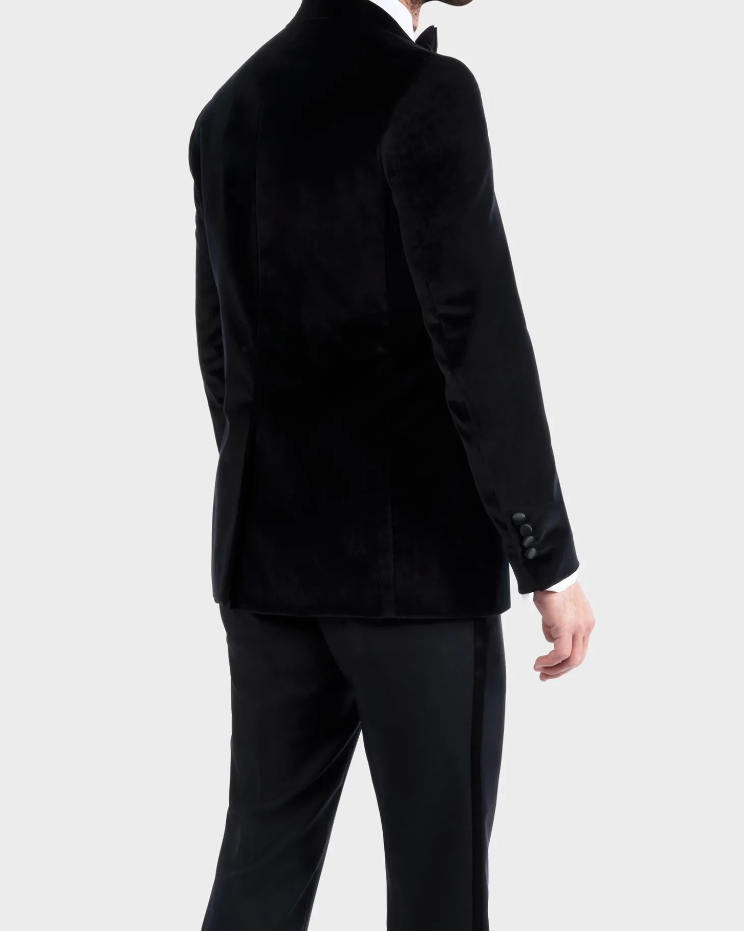 Black Peak Lapel Velvet Dinner Jacket