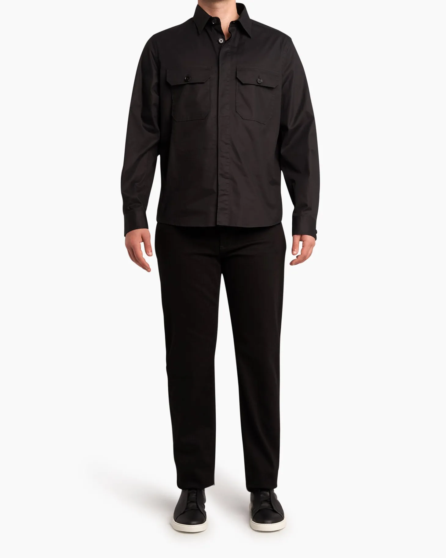 Black Premium Cotton Overshirt