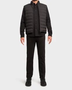 Black Quilted Padded Sleeveless Blouson