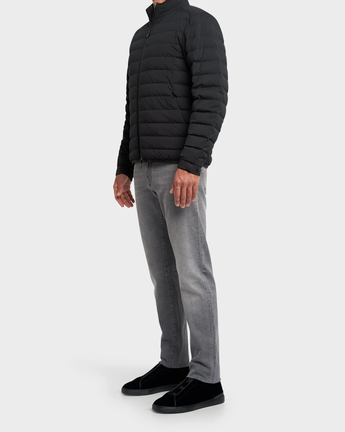 Black Recycled Polyester Down Jacket