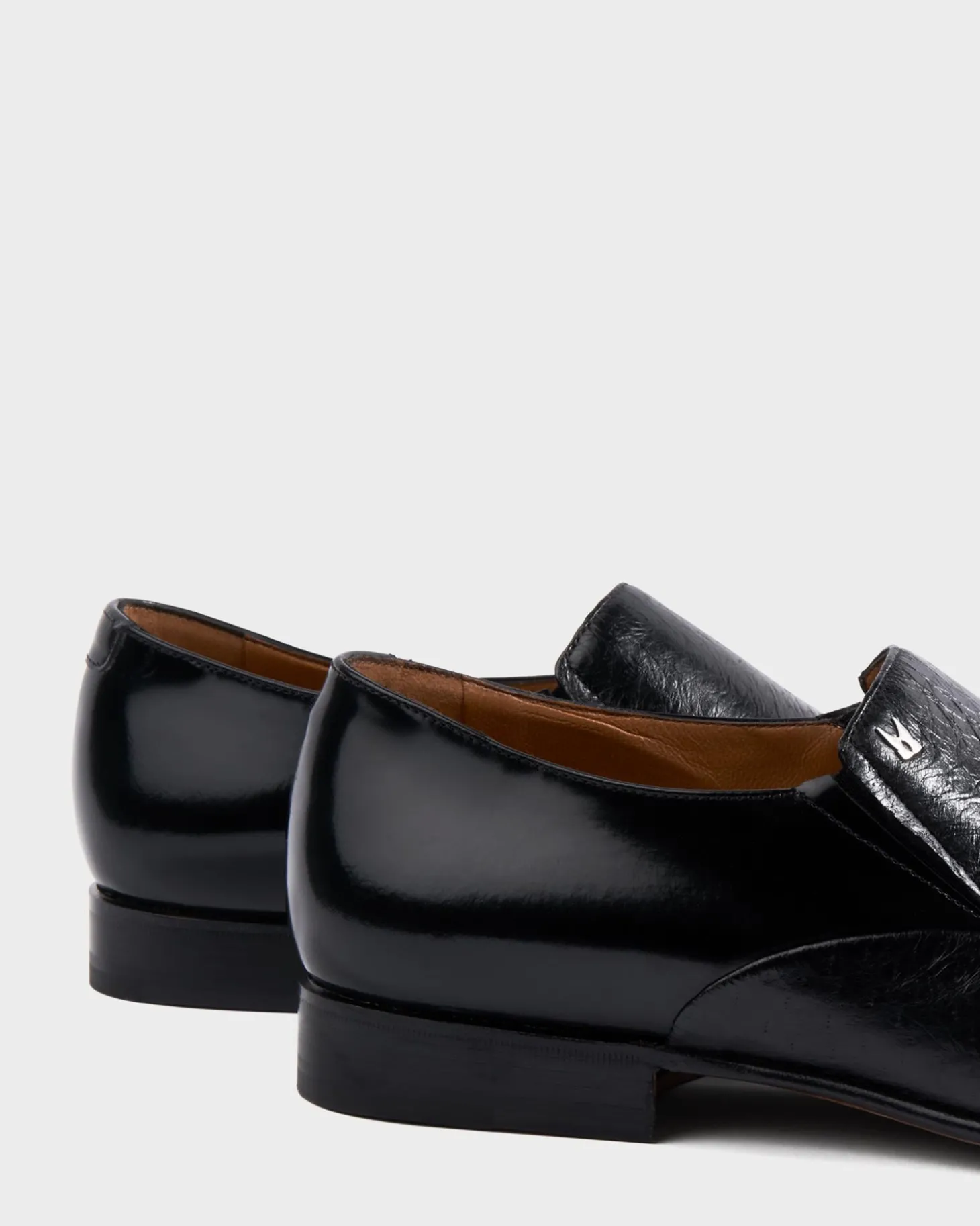 Black Rennes Brushed Calfskin Toe Cap Loafer