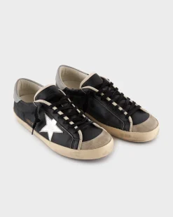 Black Silver And Grey Super Star Sneakers