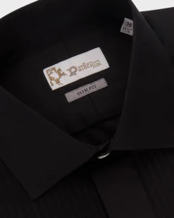 Black Slim Fit Dinner Shirt
