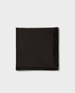 Black Spotted Silk Pocket Square