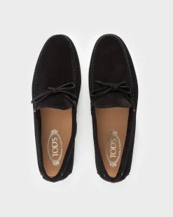 Black Suede City Gommino Driving Shoes
