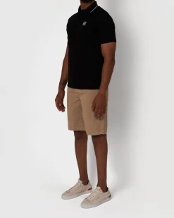 Black Techmerino Polo Shirt