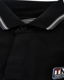 Black Techmerino Polo Shirt